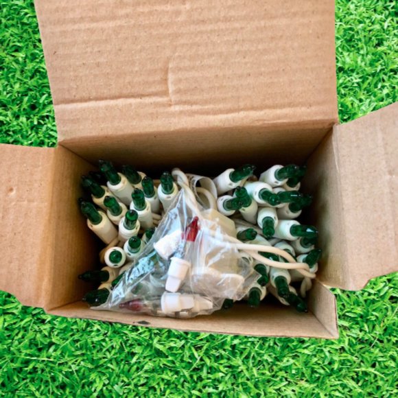 2 Sets of Christmas Lights 100 Green Miniature + 50 Clear New with Boxes - Picture 4 of 10